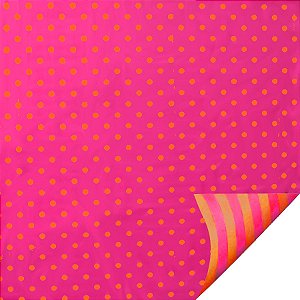 Folha para Ovos de Páscoa Double Face Poa Rosa Laranja 69x89cm  - 25 unidades - Cromus - Rizzo