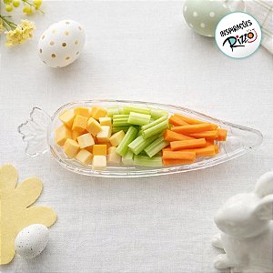 Petisqueira Cenoura de Vidro - 26,5cm - 1 unidade - Cromus - Rizzo