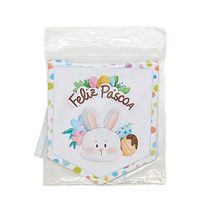 Fechamento para Sacola - Branco - Páscoa - 5 unidades - Rizzo