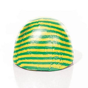 Papel Chumbo Brasil Listras 10x9,8cm - Verde/Amarelo - 300 unidades - Cromus - Rizzo