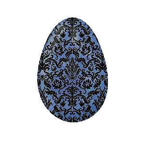 Papel Chumbo 43,5x59cm - Adamascado Azul Escuro e Preto - 50 unidades - Cromus - Rizzo