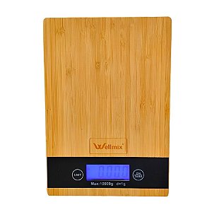 Balança Digital para Cozinha até 10kg - Bambu  - 1 unidade - Rizzo