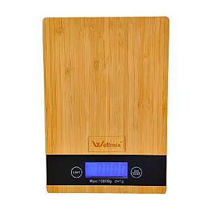 Balança Digital para Cozinha até 10kg - Bambu  - 1 unidade - Rizzo