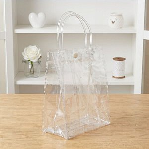 Sacola Transparente Botão - 20x10x30 - 1 unidade - Rizzo - Rizzo