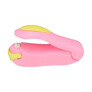 Selador de Embalagens Portátil - Rosa e Amarelo - 10x4x5 cm - 1 unidade - Clink - Rizzo