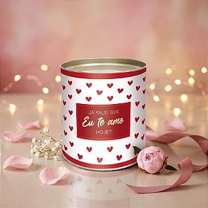 Lata para Doces Rígida - Eu Te Amo Branco - 1 unidade - Cromus - Rizzo