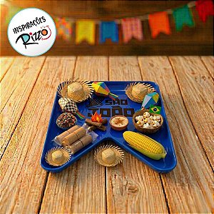 Bandeja Decorativa São João - Bandeira Azul - 1 unidade - Rizzo