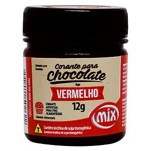 Corante em Pasta para Chocolate Vermelho 12g Mix