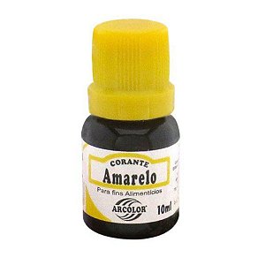 Corante Liquido Amarelo 10ml Arcolor