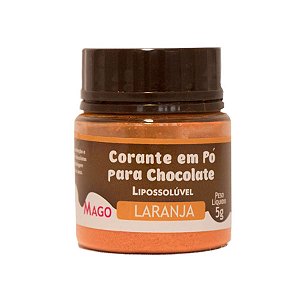 Corante em pó para chocolate lipossoluvel laranja 5g Mago