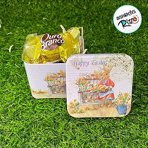 Lata de Metal de Páscoa - Coelha - 6,5x7,5cm - 1 unidade - Rizzo