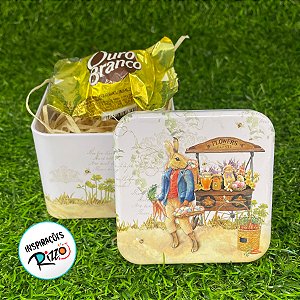 Lata de Metal de Páscoa - Coelho - 6,5x7,5cm - 1 unidade - Rizzo