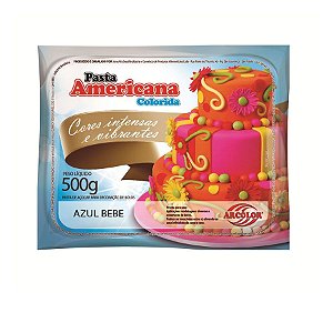 Pasta Americana Azul Bebê 500g Arcolor