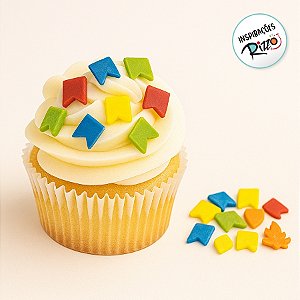 Mini Confeito de Açúcar - Bandeirinhas - 20g - 1 unidade - Abelha Confeiteira - Rizzo