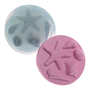 Molde de silicone Mini Crustáceos Ref. 252 Flexarte Rizzo Confeitaria