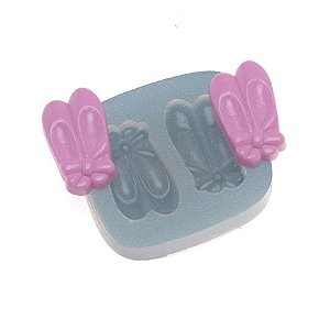 Molde de silicone Par de Sapatilhas Ref. 326 Flexarte Rizzo Confeitaria