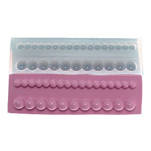 Molde de silicone Dupla de pérolas curta Ref. 248 Flexarte Rizzo Confeitaria