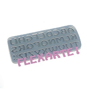 Molde de silicone Alfabeto Médio Ref. 311 Flexarte Rizzo Confeitaria