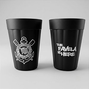 Copo Americano - Corinthians Preto Fosco - 190ml - 2 unidades - Allmix Presentes - Rizzo