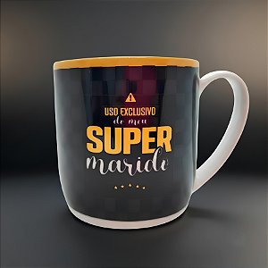 Caneca de Porcelana - Super Marido - 360ml - 1 unidade - Allmix Presentes - Rizzo