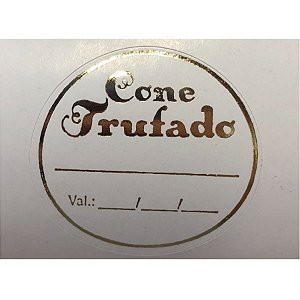 Etiqueta Adesiva Cone Trufado c/ 1000 un. Rizzo Confeitaria