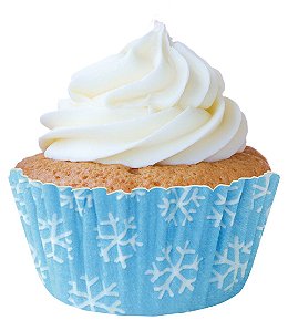 Forminha Mini CupCake Flocos de Neve com 45 un - Cod. 6825 - Mago - Rizzo Confeitaria