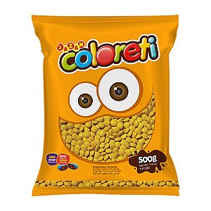 Pastilhas Confeitadas Sabor Chocolate Coloreti Amarelo - 500g - 1 unidade - Rizzo