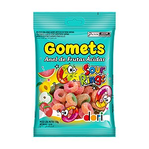 Bala de Goma Gomets Anel de Frutas Ácidas - 150g - 1 unidade - Dori - Rizzo