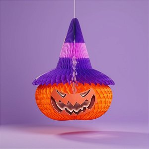 Enfeite Decorativo de Halloween - Cabeça de Abóbora - 48cm - 1 unidade - Girotoy - Rizzo