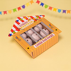 Caixa para Doces tipo Practice com Visor - Simbora Festejá - 10 unidades - Ideia Embalagens - Rizzo