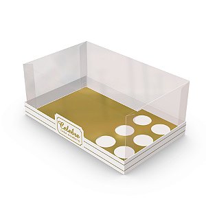 Caixa Bentô Cake com 6 Doces - Celebre - 5 unidades - Ideia Embalagens - Rizzo