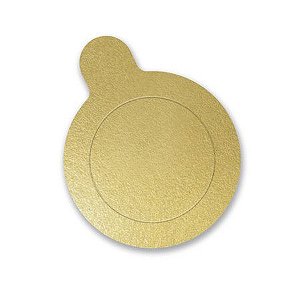 Base Redonda Ouro 8 cm com 20 un. Ultrafest Rizzo Confeitaria