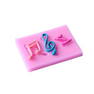 Molde de Silicone Nota Musical S173 Molds Planet Rizzo Confeitaria