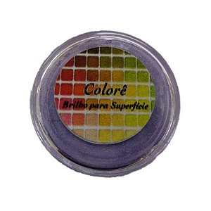 Pó para decoração, Brilho para superficie Colorê Roxo 2g LullyCandy Rizzo Confeitaria