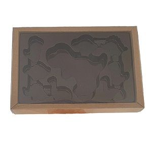 Caixa Dinossauro Kraft - 9 cavidades - 5 unidades - Crystal - Rizzo