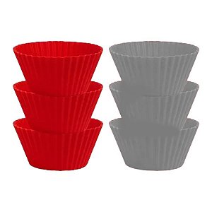 Forminhas de Silicone para Cupcake - 6,5cm - 6 unidades - Clink - Rizzo