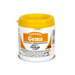 Corante em Pó Amarelo Gema - 100g - 1 unidade - Arcolor - Rizzo