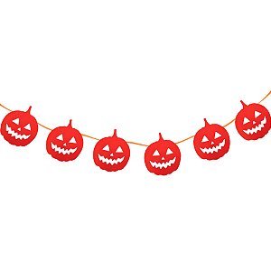 Bandeirola Halloween Abóbora - Laranja - 1 unidade - Rizzo