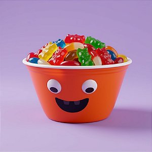 Bowl de Halloween Divertido - Laranja - 16x9,5cm - 1 unidade - Cromus - Rizzo