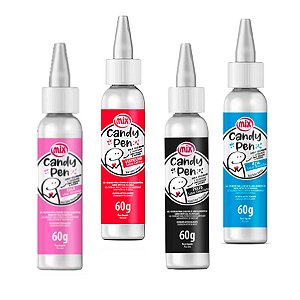 Kit 4 Cores Caneta Gel Candy Pen - 4 unidades - Rizzo