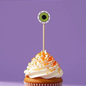 Pick Decorativo de Halloween - Olhos - 12cm - 12 unidades - Cromus - Rizzo