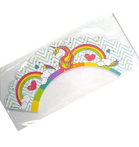 Wrapper para Cupcake - Unicórnio - 14cm  - 12 unidades - NC Toys - Rizzo