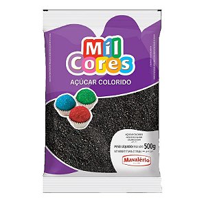 Açúcar Cristal Preto 500 g Mil Cores Mavalério Rizzo Confeitaria