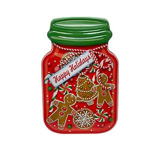 Lata de Metal de Natal - Pote Biscoitos - 15x9,8x5,8cm - 1 unidade - Rizzo