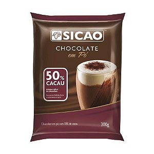 Chocolate em Pó 50% Cacau 300 gr Sicao Rizzo Confeitaria