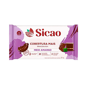 Chocolate Sicao Callebaut - Meio Amargo Fracionado - Barra 2,1Kg - Rizzo