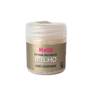 Pó para Decoração Brilho Ouro Champagne - 5g - 1 unidade - Mago - Rizzo