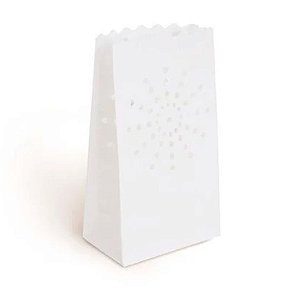 Luminaria de Papel para Jardim - 25,5x14,5x9cm - 8 unidades - Cromus - Rizzo