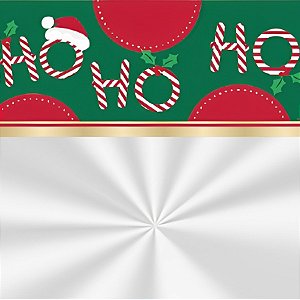 Saco Transparente para Cesta - HO HO HO Barrado - 25 unidades - Cromus - Rizzo