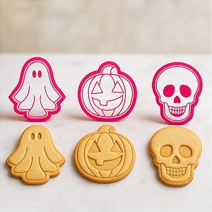 Kit Cortador + Carimbo Halloween 2 3D - Ref.1026 - 3 unidades - RR Cortadores - Rizzo